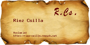 Riez Csilla névjegykártya