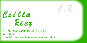 csilla riez business card